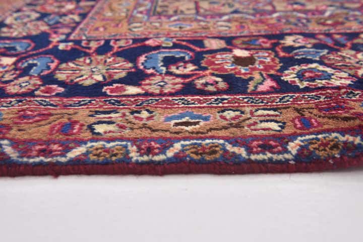 9' 9 x 12' 7 Hand Knotted Mashad Persian Wool Rug