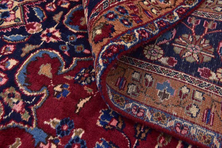 9' 9 x 12' 7 Hand Knotted Mashad Persian Wool Rug
