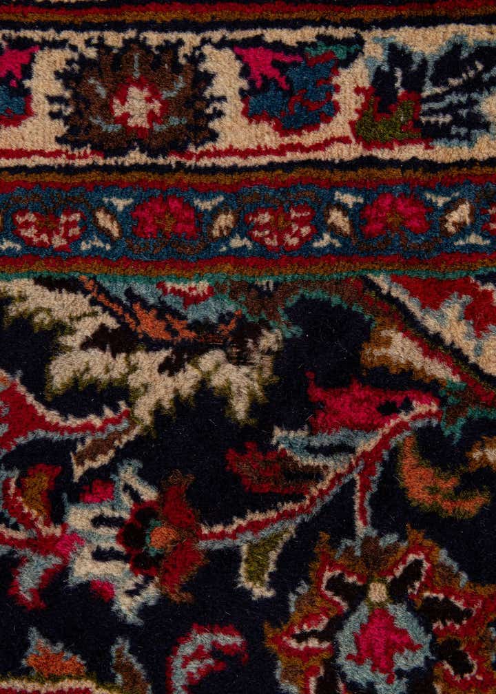 9' 7 x 12' 10 Hand Knotted Mashad Persian Wool Rug