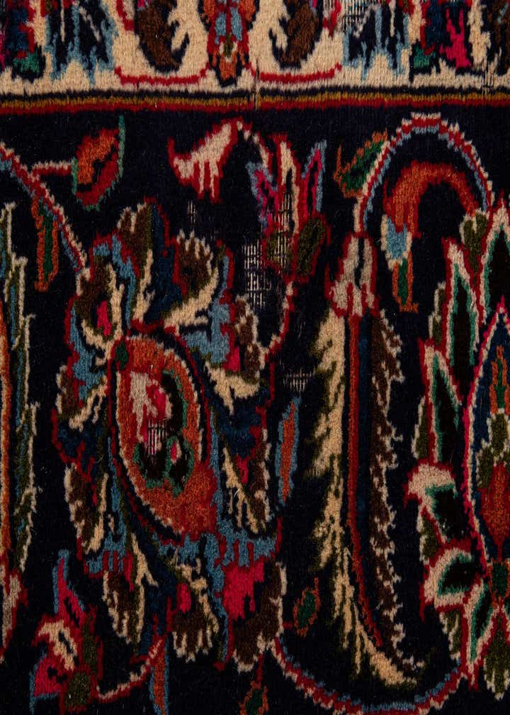 9' 7 x 12' 10 Hand Knotted Mashad Persian Wool Rug