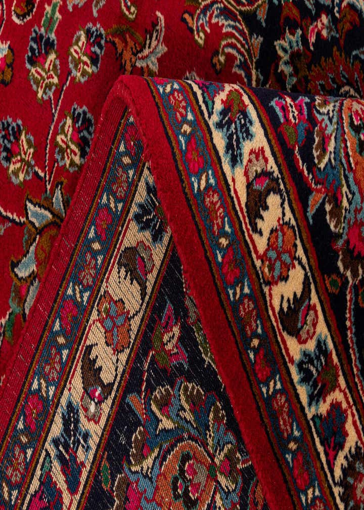9' 7 x 12' 10 Hand Knotted Mashad Persian Wool Rug