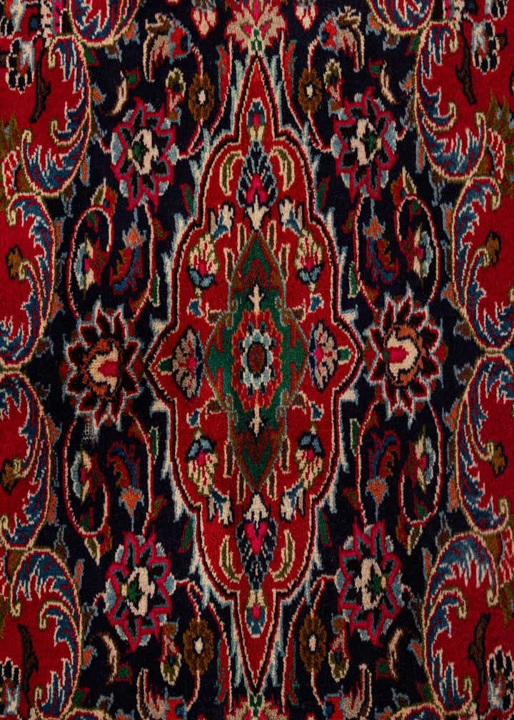9' 7 x 12' 10 Hand Knotted Mashad Persian Wool Rug
