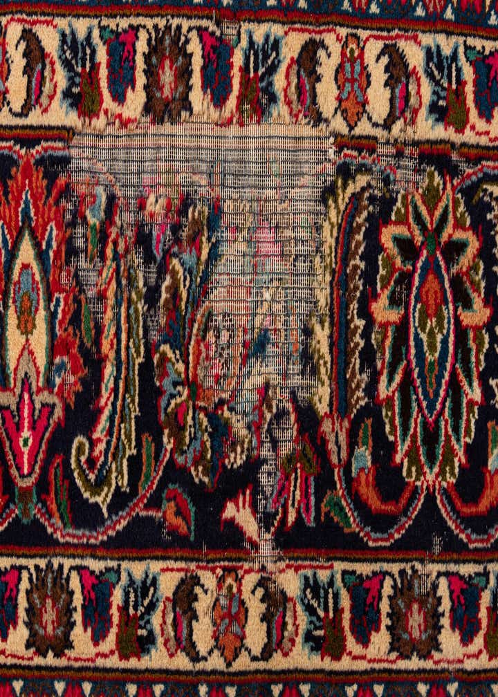9' 7 x 12' 10 Hand Knotted Mashad Persian Wool Rug