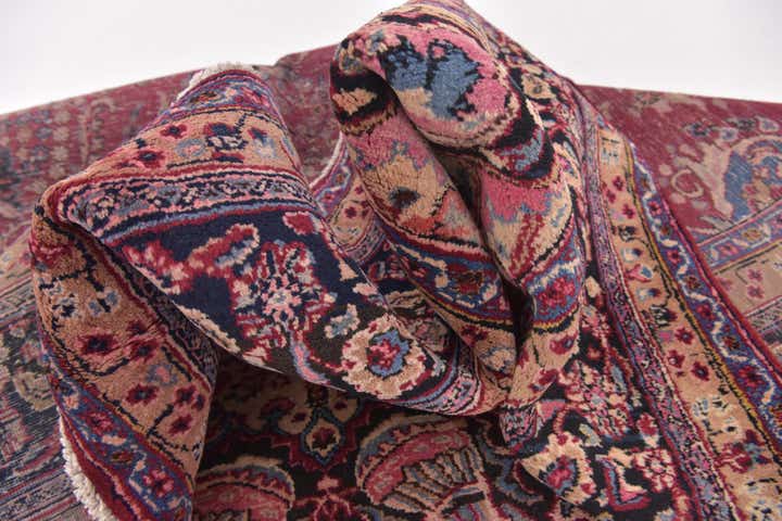 9' 6 x 12' 6 Hand Knotted Mashad Persian Wool Rug
