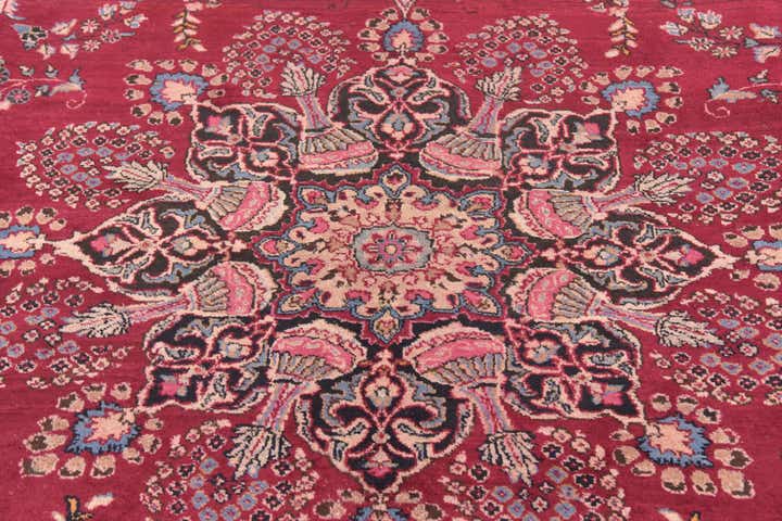9' 6 x 12' 6 Hand Knotted Mashad Persian Wool Rug