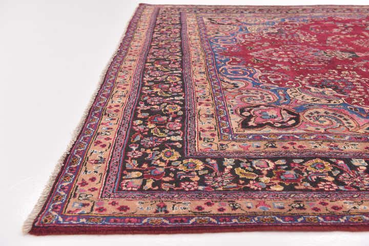 9' 6 x 12' 6 Hand Knotted Mashad Persian Wool Rug
