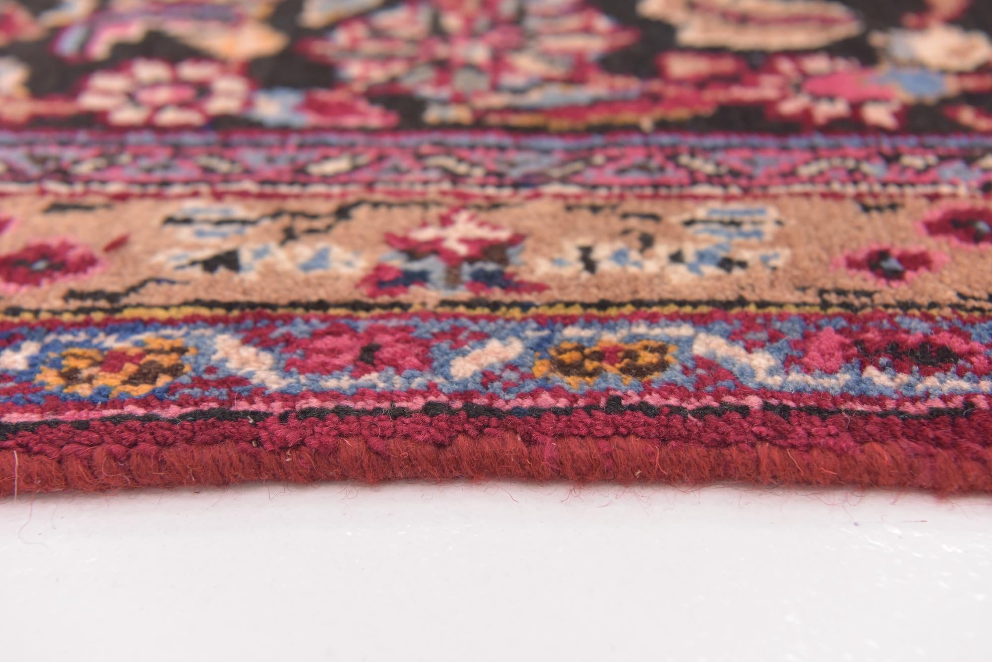 9' 6 x 12' 6 Hand Knotted Mashad Persian Wool Rug