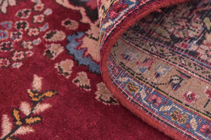 9' 6 x 12' 6 Hand Knotted Mashad Persian Wool Rug