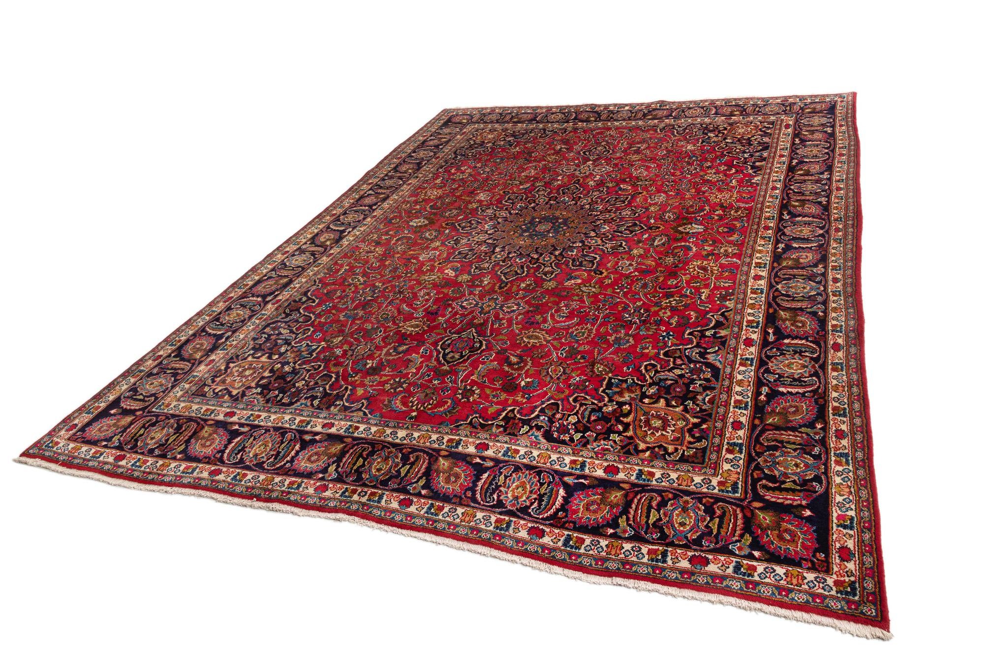 9' 3 x 12' Mashad Wool Rug