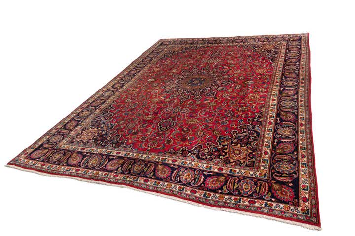 9' 3 x 12' Mashad Wool Rug
