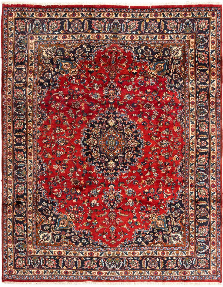Detail image of 7' 9 x 11' 1 Mashad Wool Rug