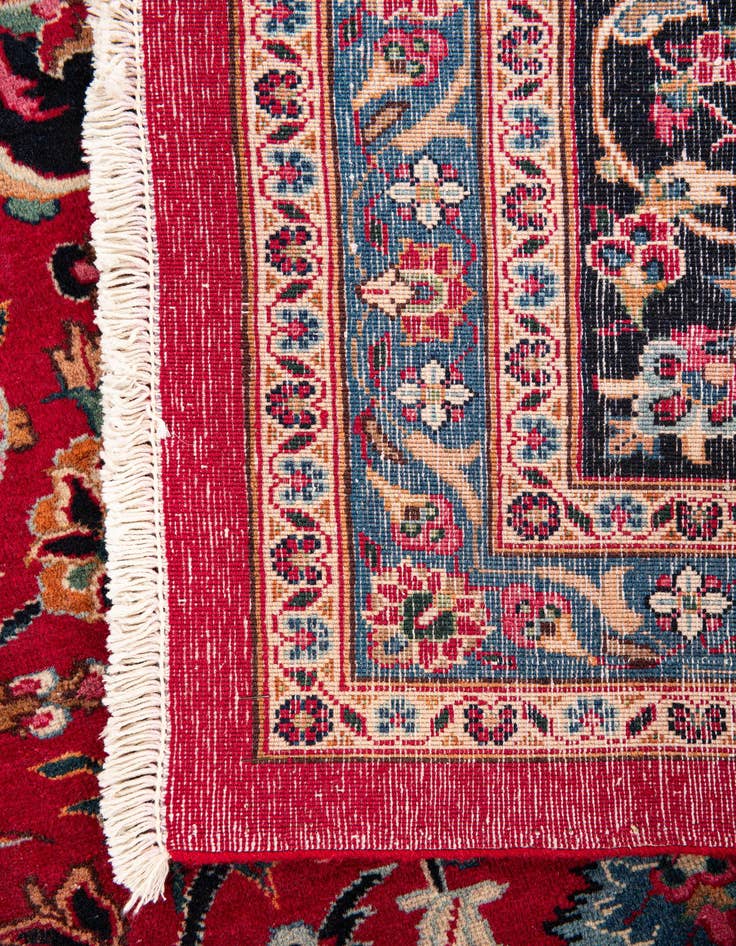 Detail image of 9' 8 x 12' 6  Hand Knotted Mashad Persian Wool Rug