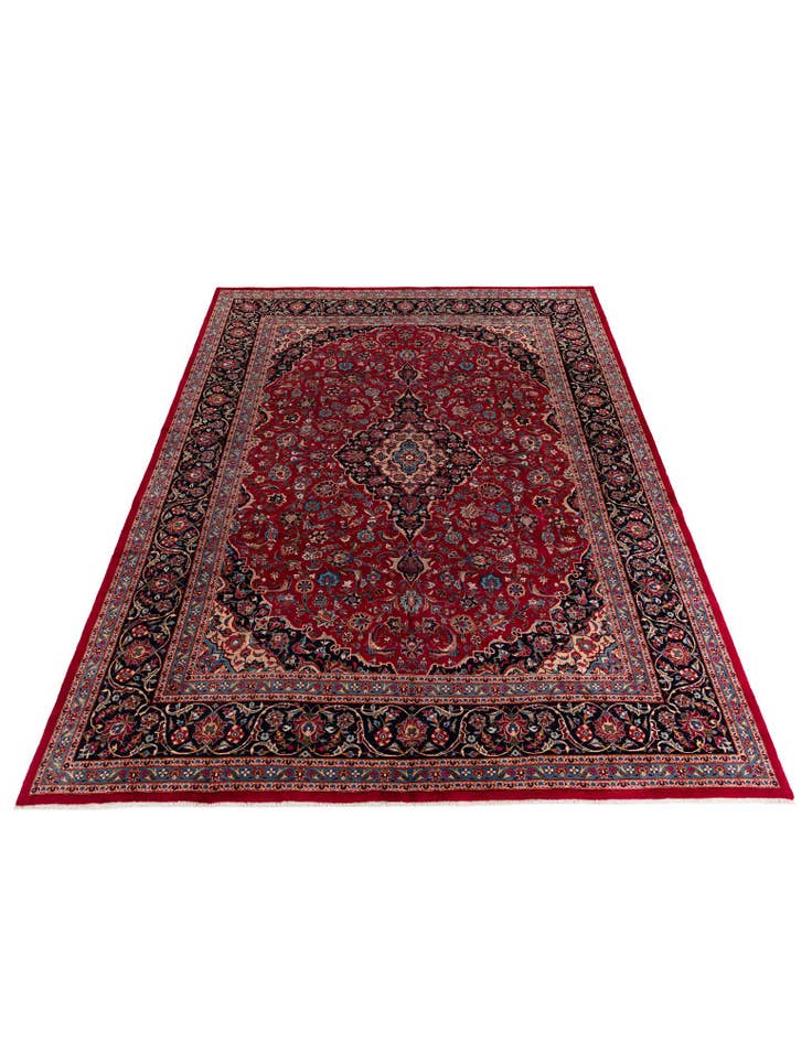 Detail image of 9' 8 x 12' 6  Hand Knotted Mashad Persian Wool Rug