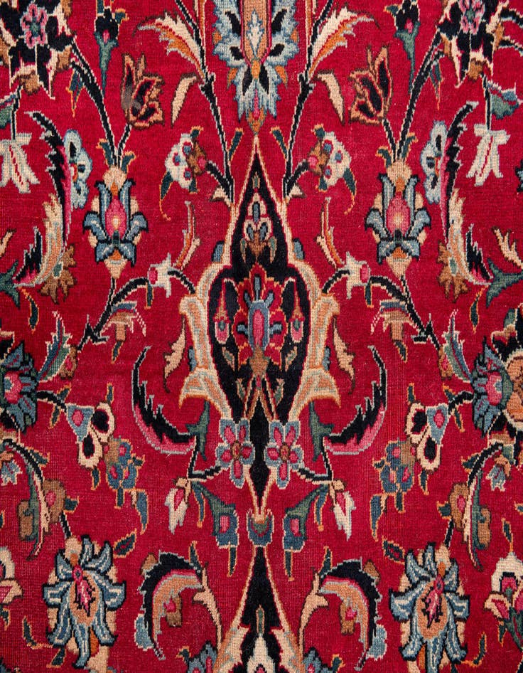 Detail image of 9' 8 x 12' 6  Hand Knotted Mashad Persian Wool Rug