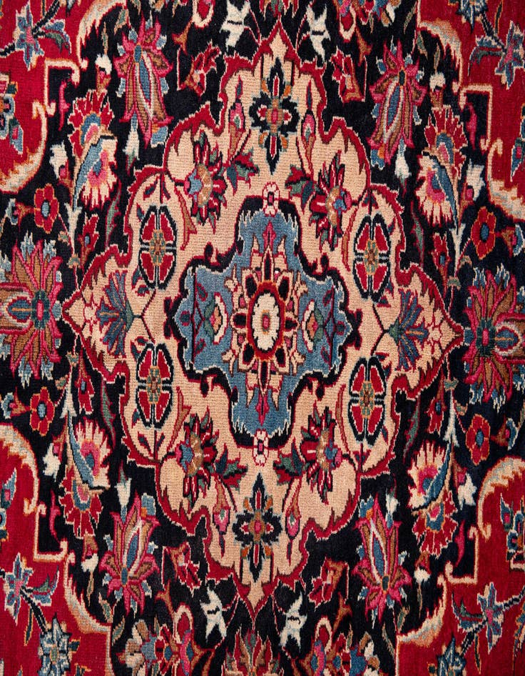 Detail image of 9' 8 x 12' 6  Hand Knotted Mashad Persian Wool Rug