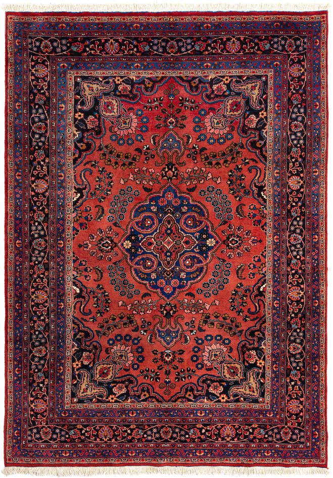 Detail image of 6' 7 x 9' 3 Mashad Wool Rug