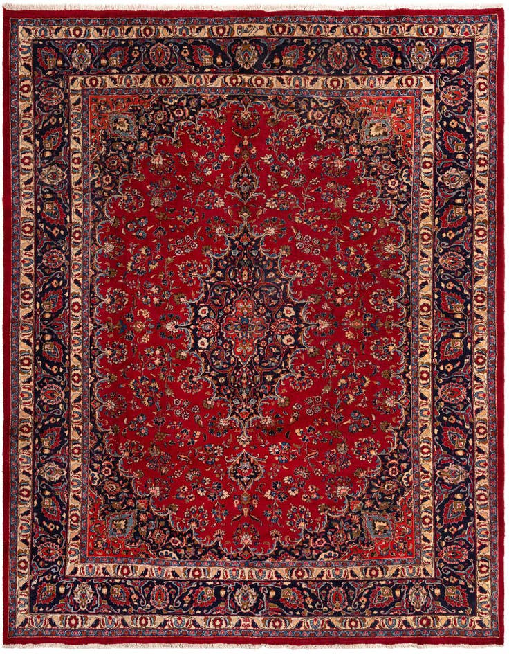 Detail image of 9' 10 x 12' 11 Mashad Wool Rug