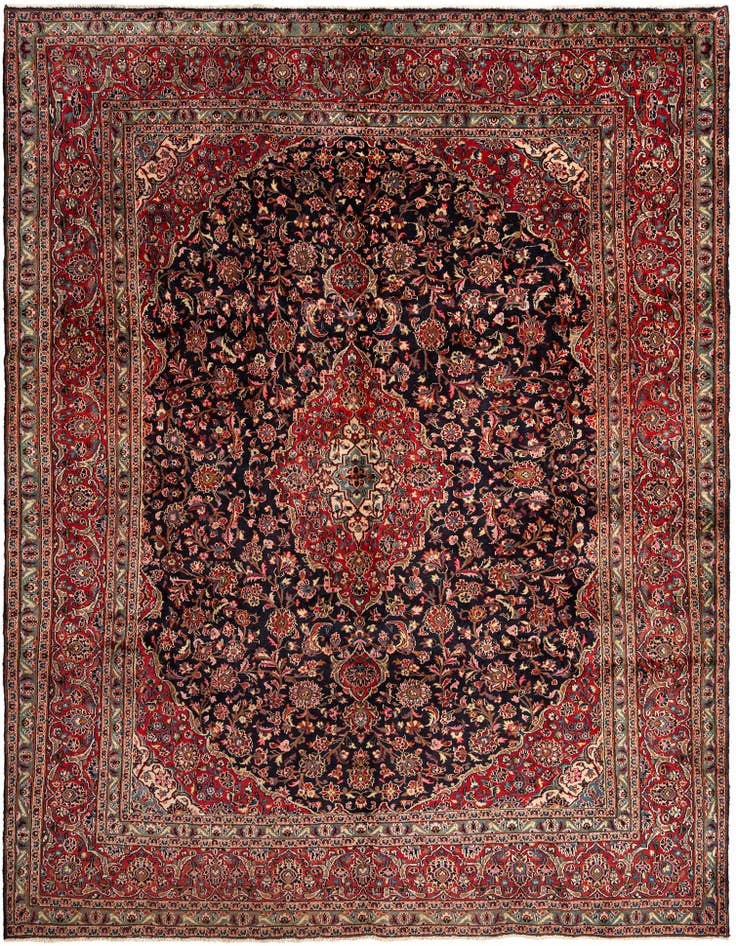 Detail image of 9' 4 x 12' 4 Mashad Wool Rug