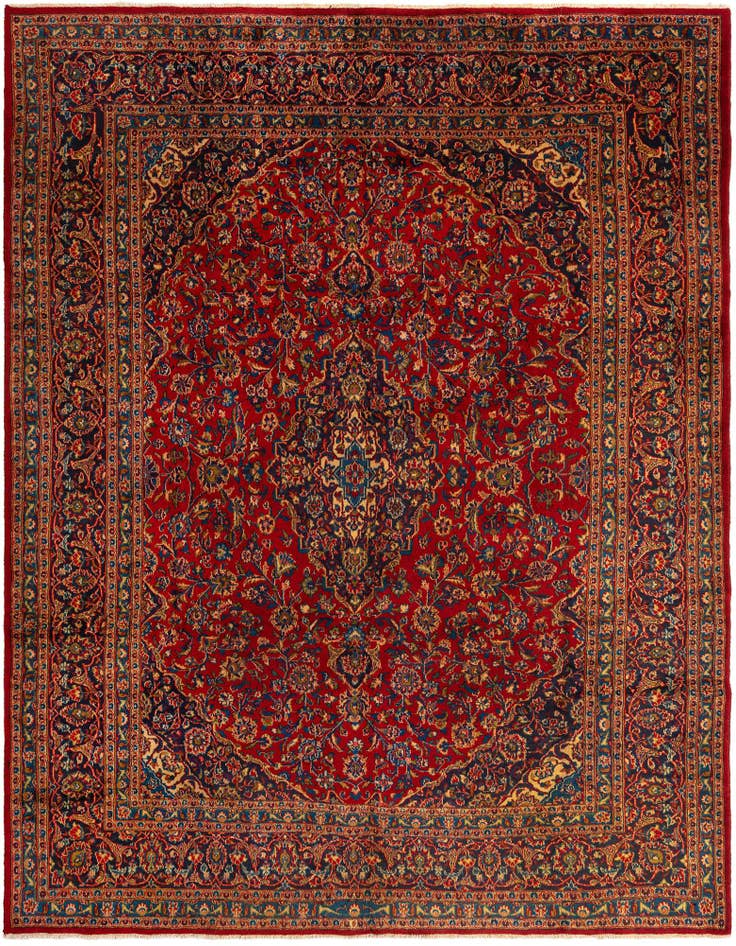 Detail image of 9' 3 x 12' 2 Mashad Wool Rug