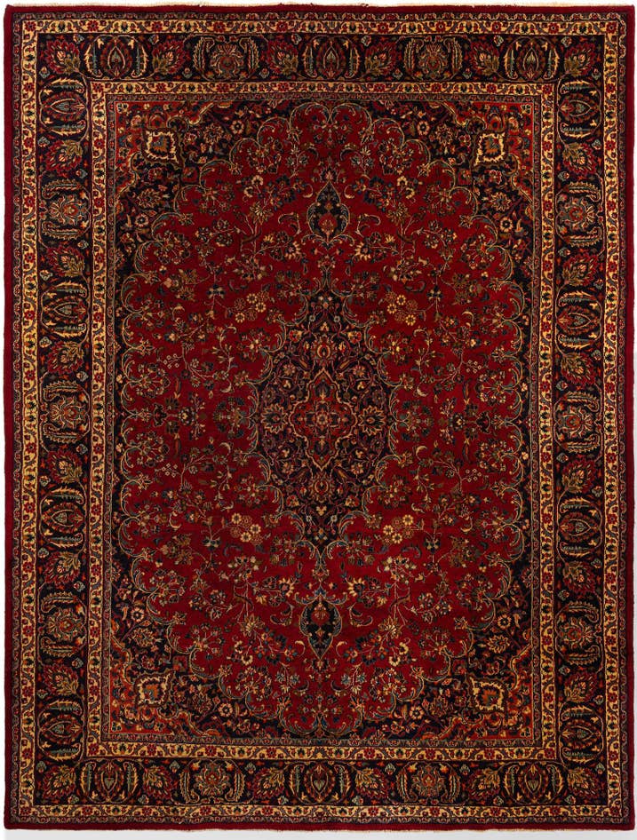 Detail image of 9' 6 x 12' 10 Mashad Wool Rug