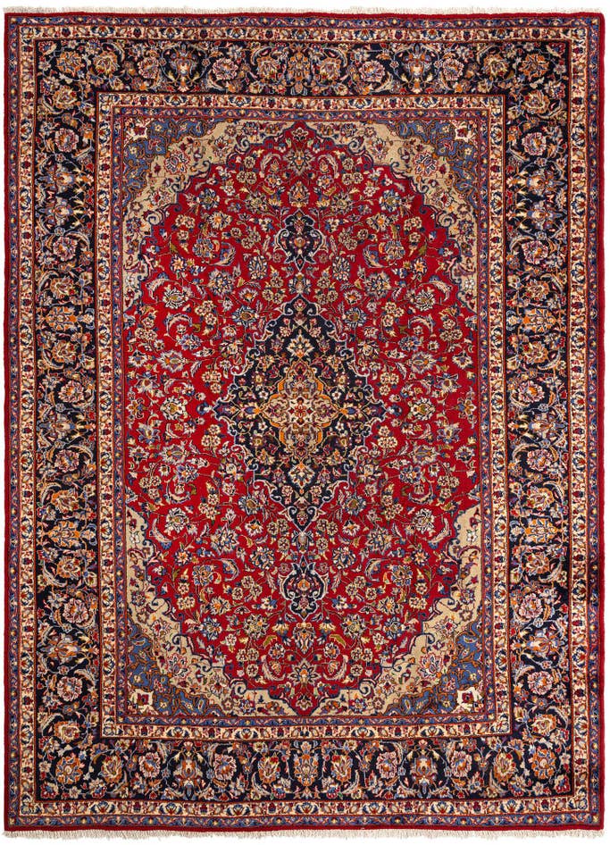 Detail image of 9' 5 x 12' 9 Mashad Wool Rug