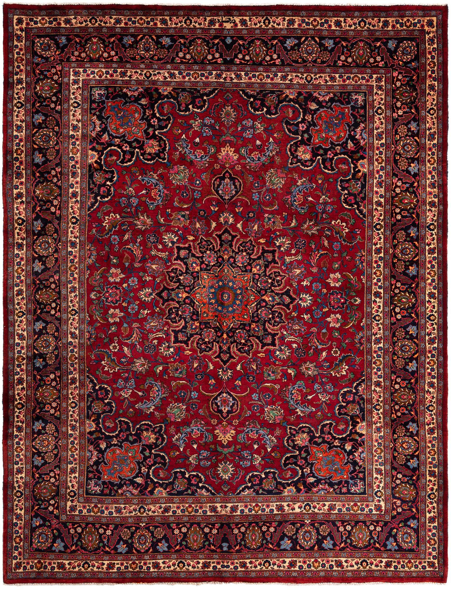 10' 2 x 13' 1 Mashad Wool Rug