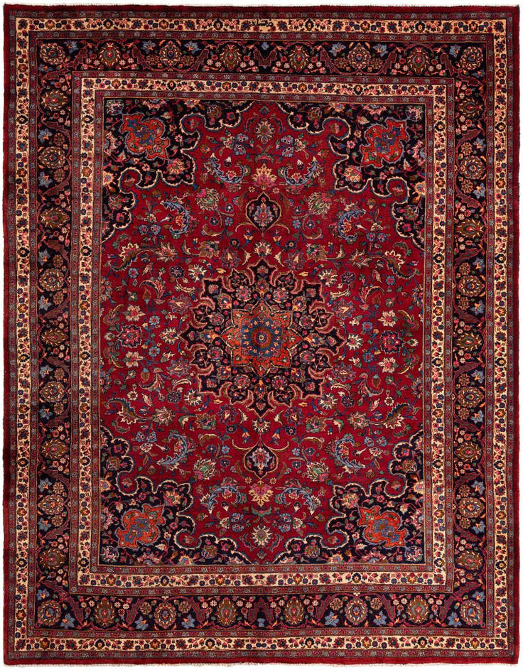 Detail image of 10' 2 x 13' 1 Mashad Wool Rug