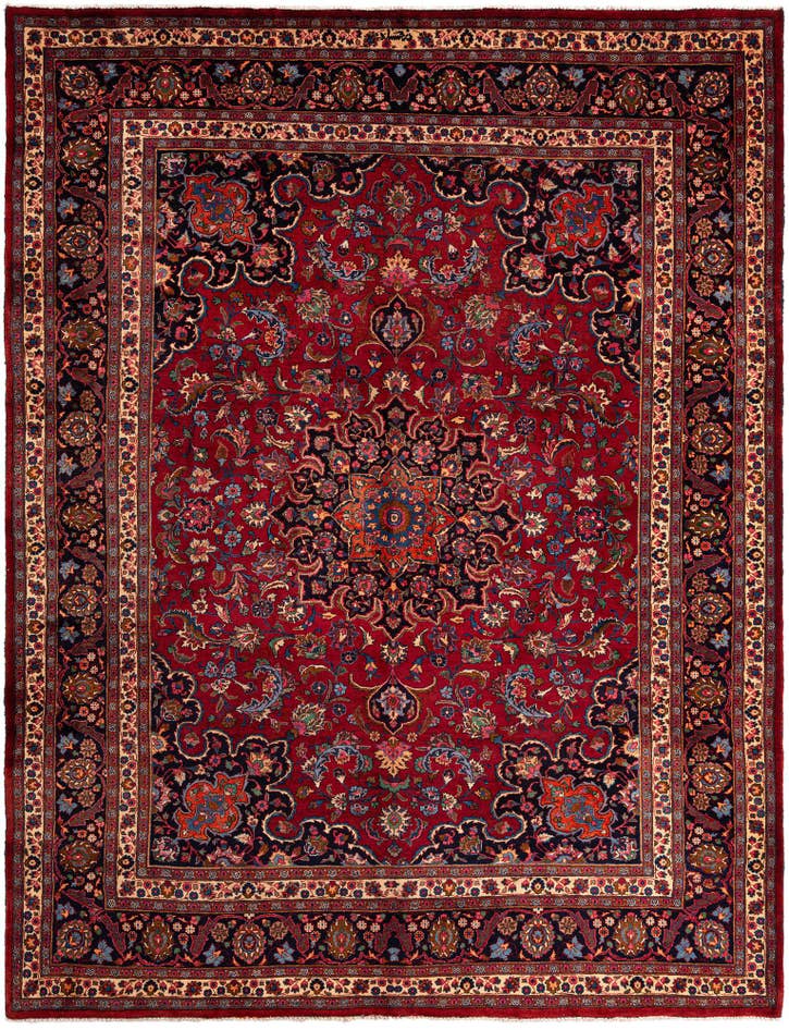 Detail image of 10' 2 x 13' 1 Mashad Wool Rug