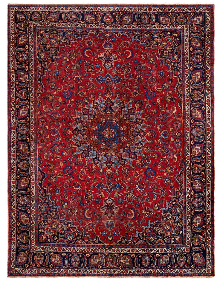 Detail image of 9' 7 x 13' Mashad Wool Rug