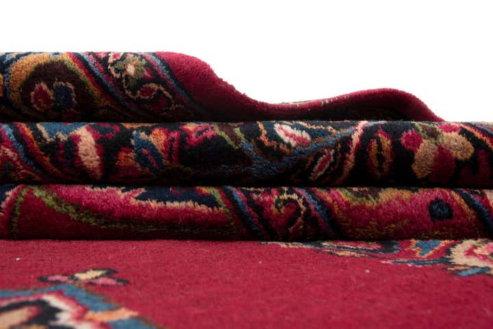 10' 6 x 13' 7 Hand Knotted Mashad Persian Wool Rug