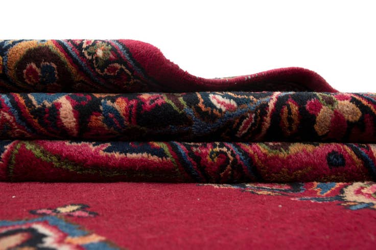 Detail image of 10' 6 x 13' 7 Hand Knotted Mashad Persian Wool Rug