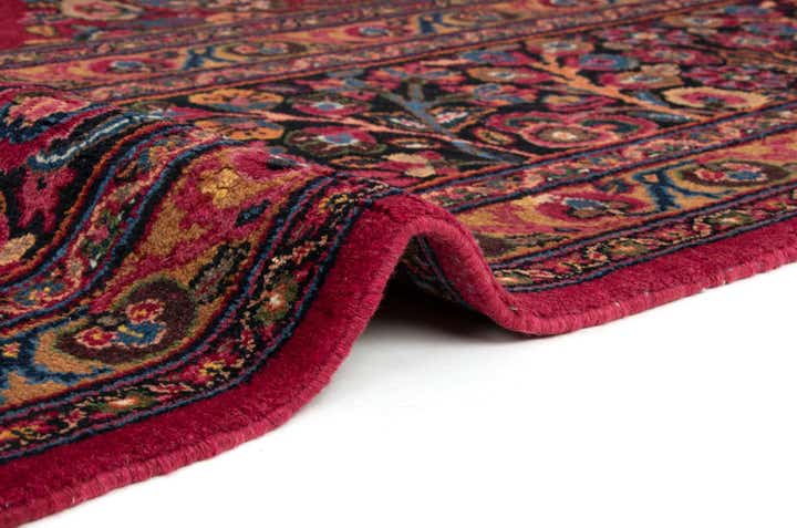 10' 6 x 13' 7 Hand Knotted Mashad Persian Wool Rug