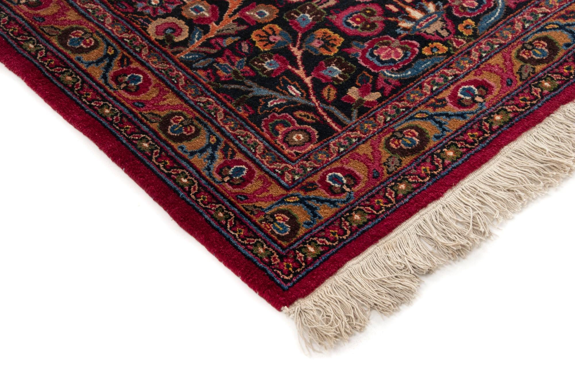 10' 6 x 13' 7 Hand Knotted Mashad Persian Wool Rug
