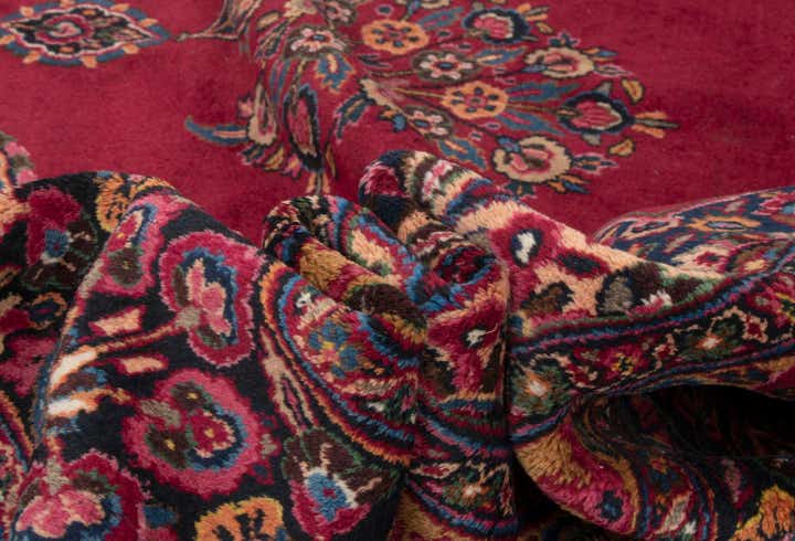 10' 6 x 13' 7 Hand Knotted Mashad Persian Wool Rug