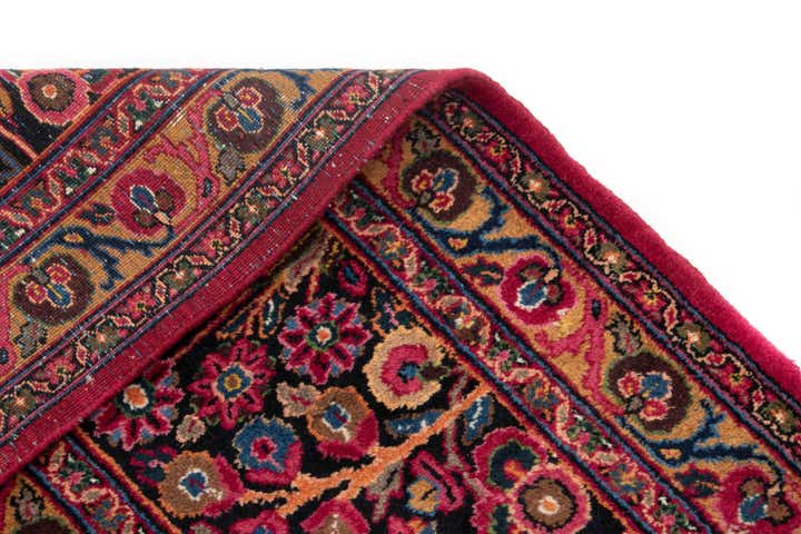 10' 6 x 13' 7 Hand Knotted Mashad Persian Wool Rug