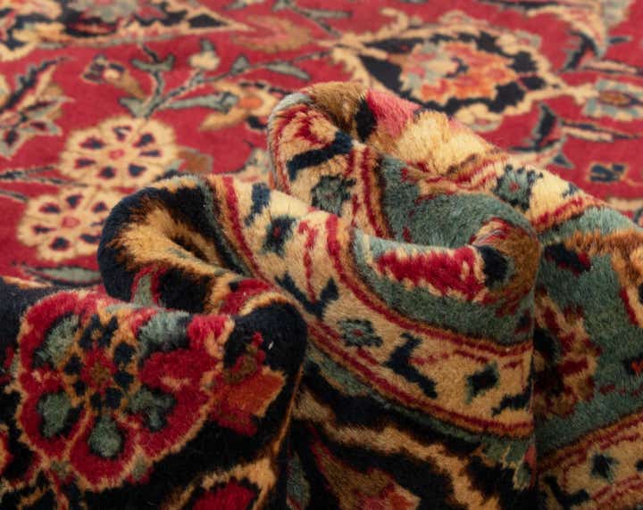 10' 1 x 12' 6 Hand Knotted Mashad Persian Wool Rug