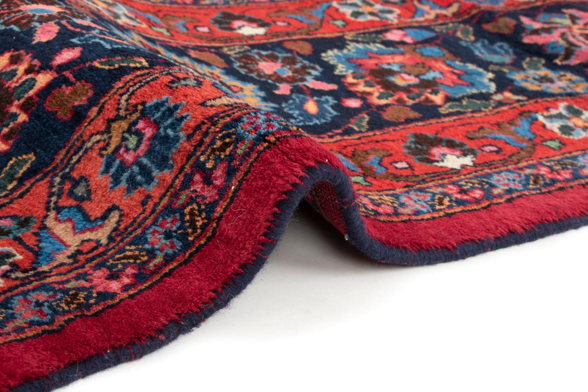 8' 1 x 11' 9 Hand Knotted Mashad Persian Wool Rug