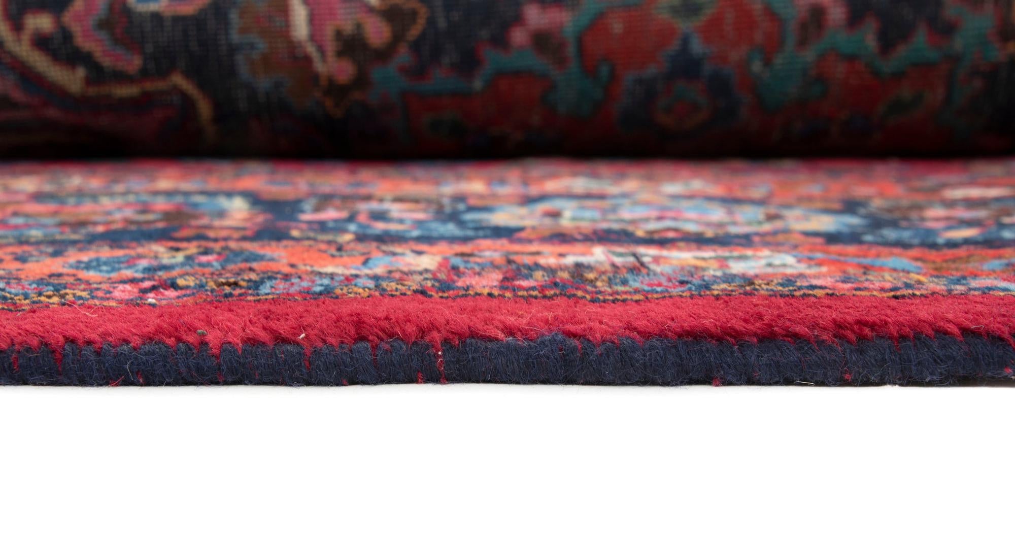 8' 1 x 11' 9 Hand Knotted Mashad Persian Wool Rug