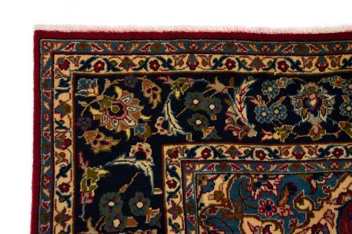 7' 11 x 11' 6 Hand Knotted Mashad Persian Wool Rug
