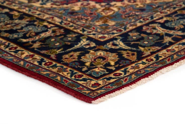 Detail image of 7' 11 x 11' 6 Hand Knotted Mashad Persian Wool Rug