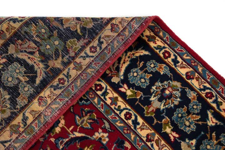 7' 11 x 11' 6 Hand Knotted Mashad Persian Wool Rug
