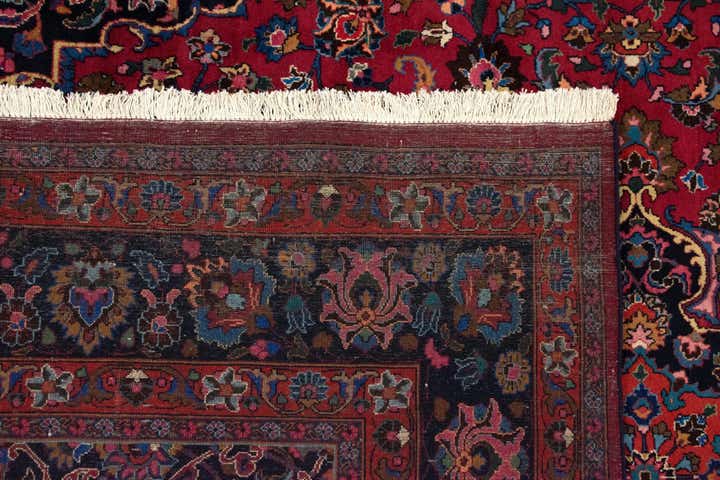 8' 2 x 11' 8 Hand Knotted Mashad Persian Wool Rug
