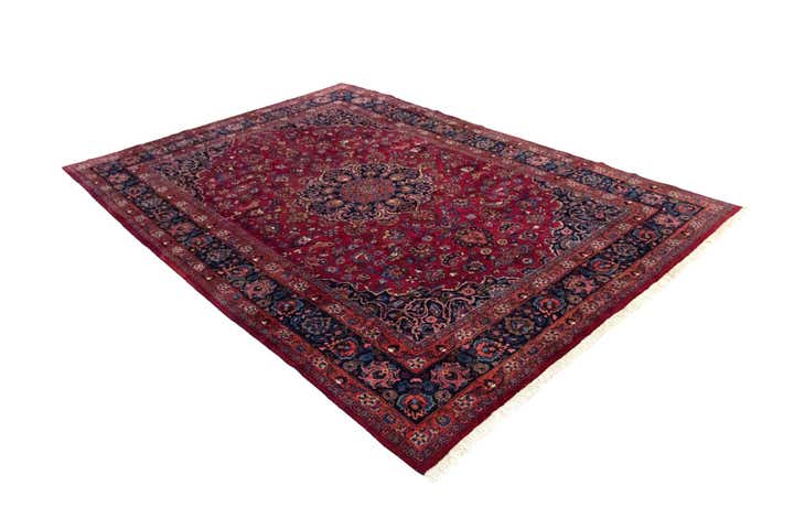 8' 2 x 11' 8 Hand Knotted Mashad Persian Wool Rug