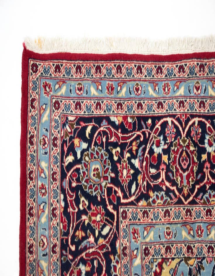 Detail image of 9' 9 x 13' 3 Hand Knotted Mashad Persian Wool Rug