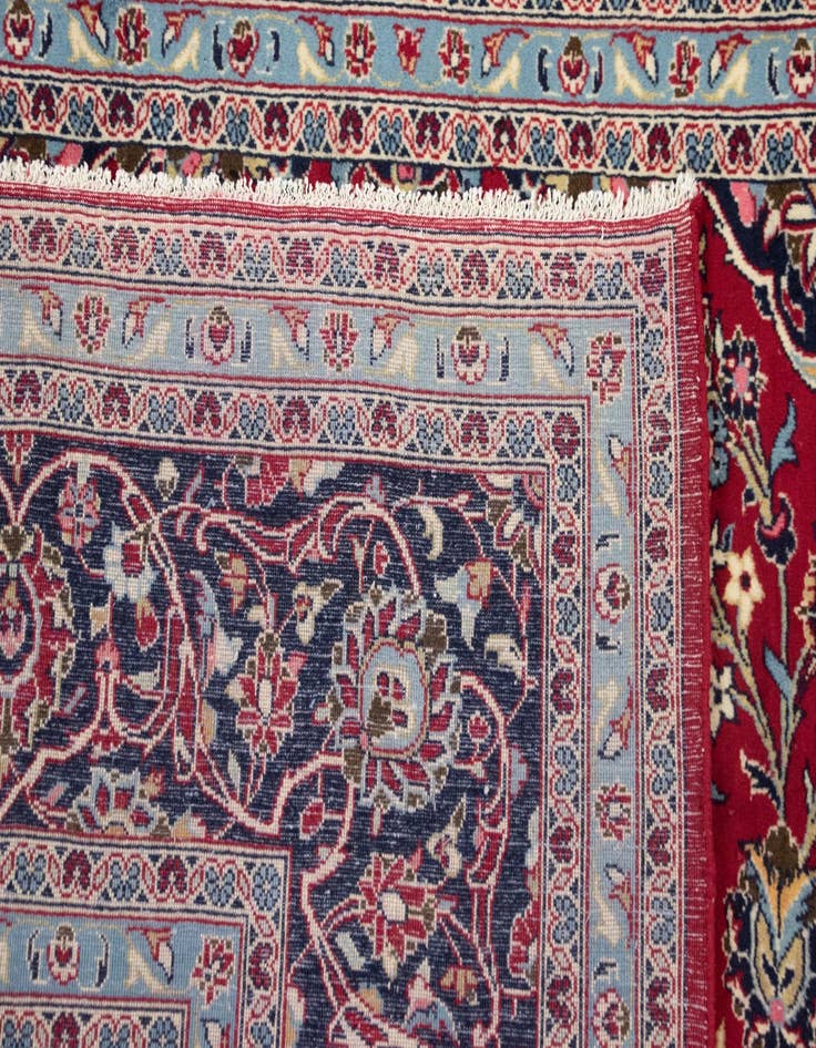 Detail image of 9' 9 x 13' 3 Hand Knotted Mashad Persian Wool Rug