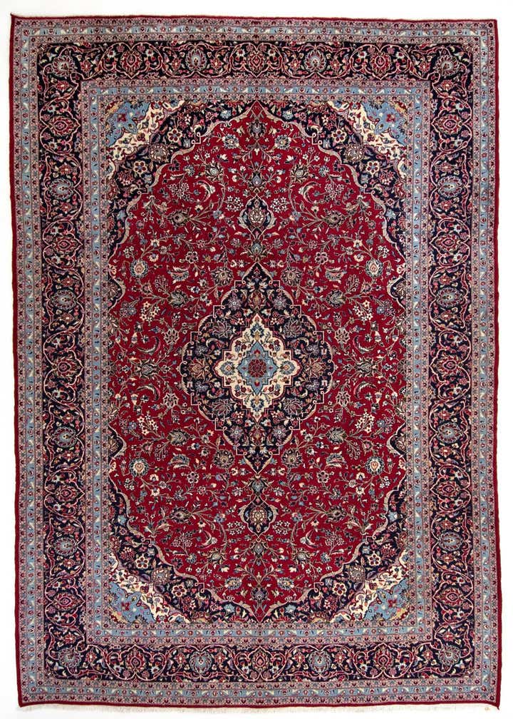 9' 9 x 13' 3 Hand Knotted Mashad Persian Wool Rug