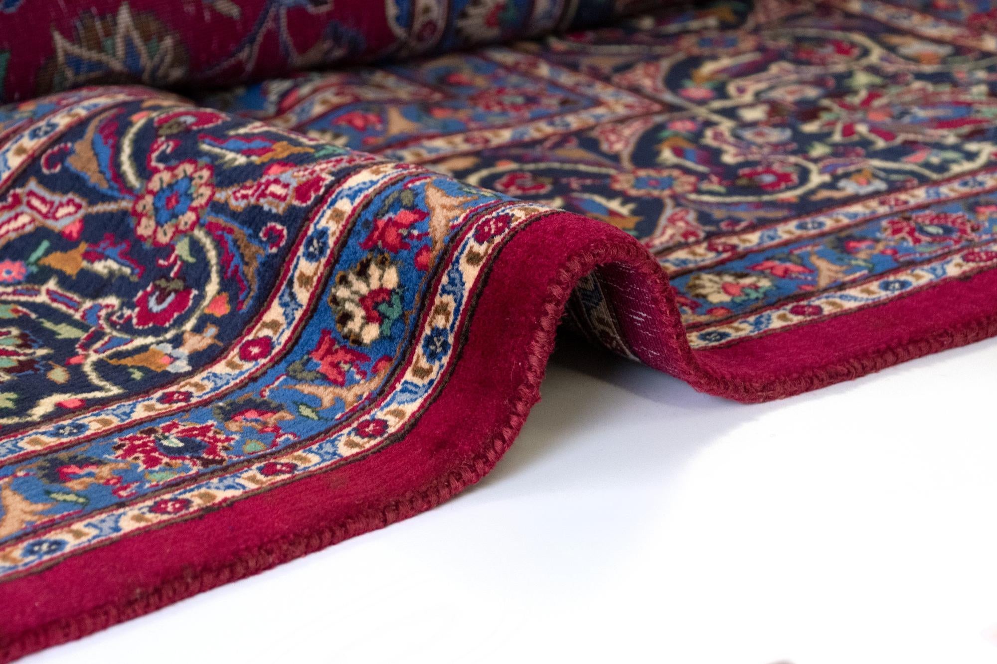 10' 2 x 12' 2 Hand Knotted Mashad Persian Wool Rug
