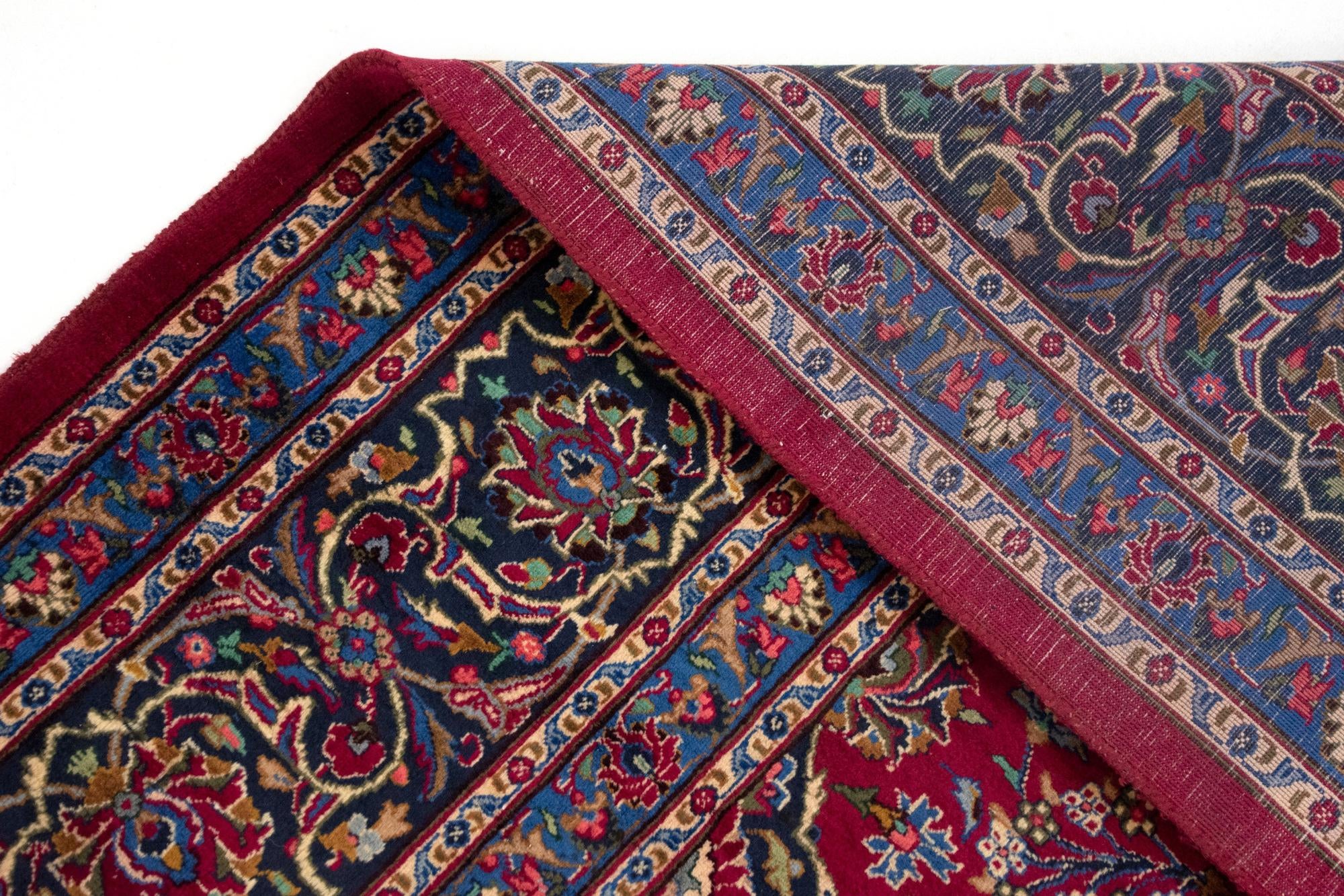10' 2 x 12' 2 Hand Knotted Mashad Persian Wool Rug