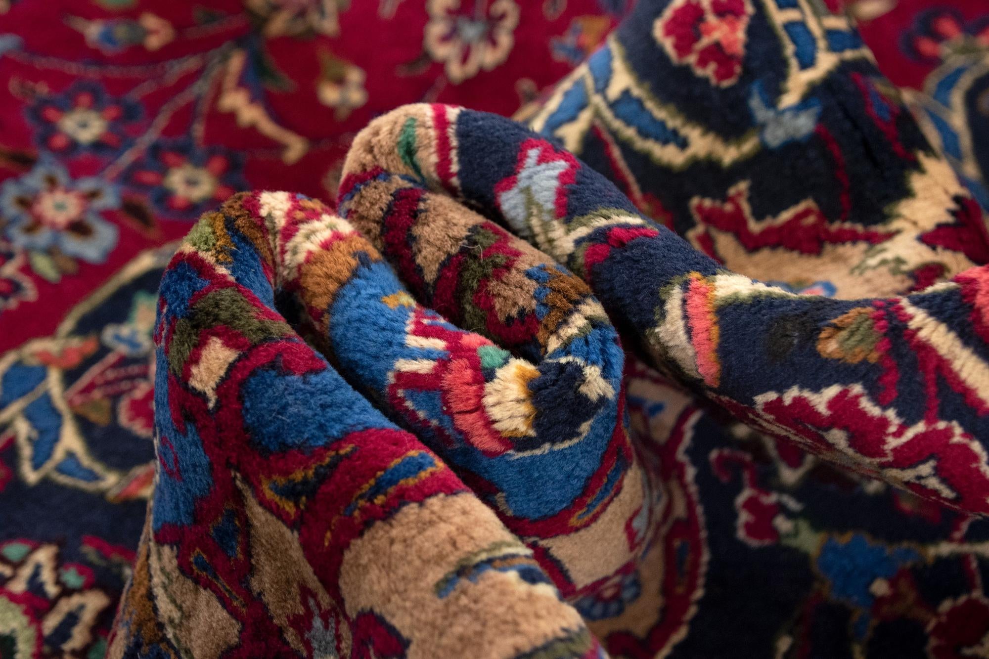 10' 2 x 12' 2 Hand Knotted Mashad Persian Wool Rug
