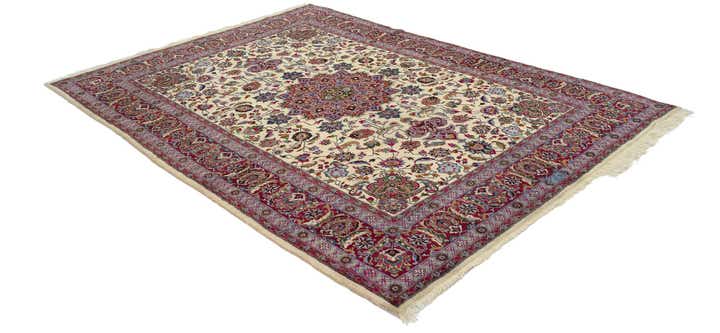 8' 2 x 11' 1 Hand Knotted Mashad Persian Wool Rug
